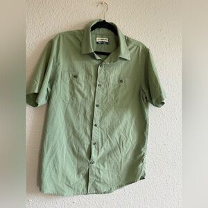 Magellan Outdoors Olive Casual Button Down Shirt Size S